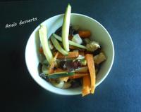 En cette saison des légumes je vous propose de les cuisiner de façon à ce qu'ils gardent toute leurs saveurs, voici ma recette un wok de légumes (courgettes,carottes,champignons)…