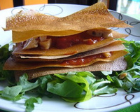 Millefeuille rouge au poulet