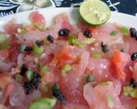 Carpaccio de thon blanc