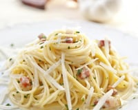 Pâtes carbonara et Parmigiano Reggiano AOP Giovanni Ferrari