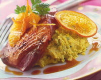 Magrets de canard au miel et à l'orange