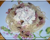 Envie soudaine de pâtes à la carbonara mais pas trop le temps alors voici une recette simple et rapide mais aussi très bonne !