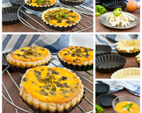 Tartelettes feuilletées au chèvre et aux champignons