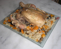 Poule fermière au riz
