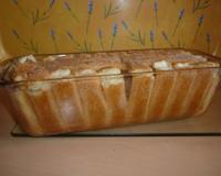 Bûche marron chocolat.
