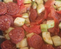 Poêlée de courgettes au chorizo