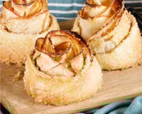 Mini-tartelettes fleurs de pommes