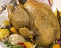 Chapon de pintade à l'ail et au pastis