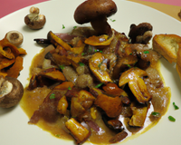 Dinde aux marrons et champignons
