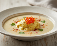 Potage de chou-fleur et chantilly au curry