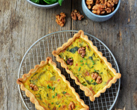 Mini quiches aux poireaux & aux noix