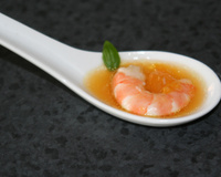Crevettes marinées à l'orange et au gingembre