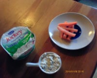 Dips de légumes avec sa crème au cottage cheese