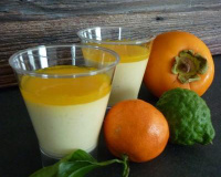 Mousse de kaki persimon et combava au Thermomix