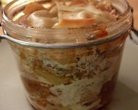 Lasagnes au saumon, champignons et tomates