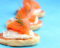 blinis au saumon fumé