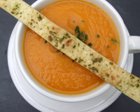 Soupe de carotte et ses tortillas à l'huile de courge