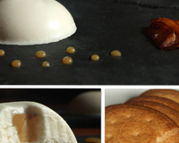 Un petit parfait à la pomme (un fruit bien de saison) en forme de demi-sphère. Cette recette remporte la 3éme place du concours Pomme de reinette et pomme d'Api.