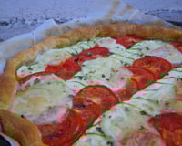 Tarte chorizo, courgettes, tomates et mozzarella