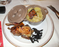 Cailles farcies aux trompettes de la mort