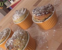 Soufflé à la rhubarbe