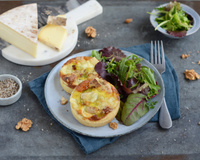 Tartelettes aux poireaux, Saint-Nectaire laitier et noix