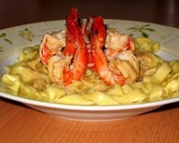 Tagliatelles aux crevettes