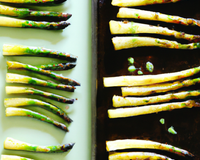 Pointes d'asperges braisées