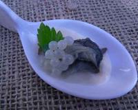 Un bel accord entre le céleri, le goût de l'iode et la caviar d'escargot !