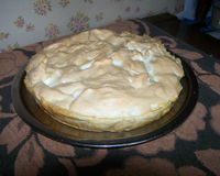 Tarte à la rhubarbe meringuée
