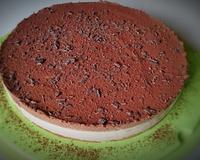 Mousse de banane surmonté d'une couche de chocolat pour les plus gourmand