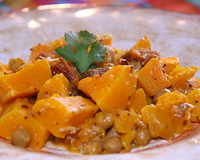 Mijoté de butternut aux pois chiches et abricots secs