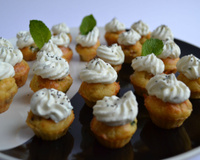 Mini cupcake courgette et crème de chèvre à la menthe