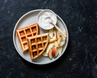Gaufres légères à l’eau de fleur d’oranger