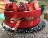 Fraisier avec un biscuit Joconde... très moelleux !
