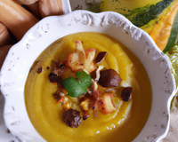 Velouté de courge aux châtaignes