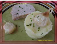 Rôti de porc cuit au lait et sa purée