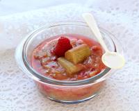 Compote de rhubarbe à la framboise