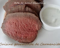 Rôti de rosbeef Charolais à la sauce au Roquefort