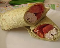 Warps de poulets aux légumes rouges