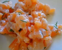 Duo de tartare au saumon frais et au saumon fumé