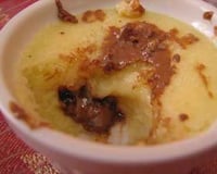 Petit flan coco, cœur toblerone