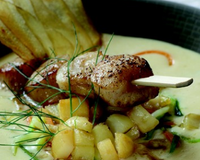 Velouté de Princesse Amandine® aux Saint Jacques et julienne de légumes