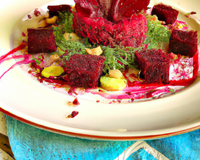 Salade croquante à la vinaigrette de betterave