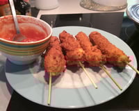 Corn dogs à l'américaine et ketchup-banane