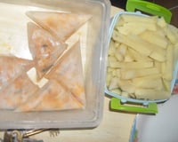 Brick au poulet et frites