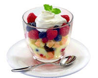 Verrines de fruits rouges au Philadelphia