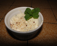 Mousse à la menthe et au kiri