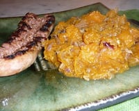 Compotée de potiron à l'ail et aux échalotes