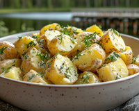 Pour les pique-niques ou les déjeuners au soleil, cette salade de pommes de terre sera idéale pour toute la famille